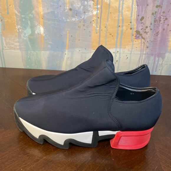 IRI NYC WES I Black Red White Low Top Sneakers made in Italy WomensEU 39/US 9
